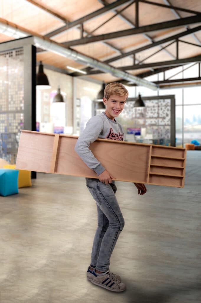 Longfield Sjoelbak klein (120 cm) met jongen